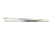 Long UniSafe 6" Stamp Tong Round Tip Quality Nickel Clad + Plastic Sheath Holder