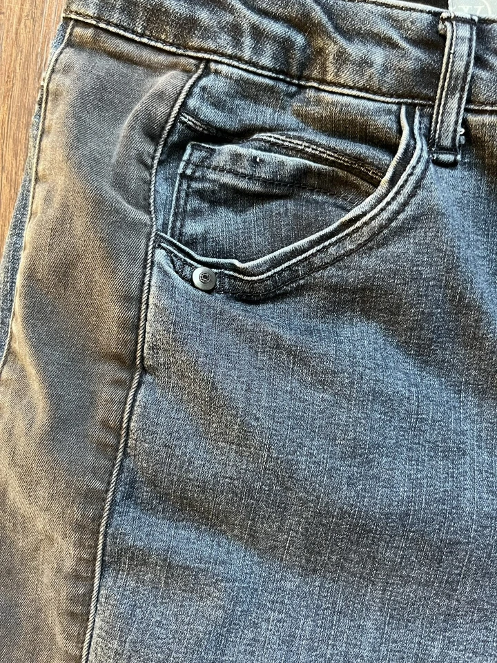 Pantalones de mezclilla para mujer Wit & Wisdom azules con rayas laterales negras - 12 Foto 2 de 4