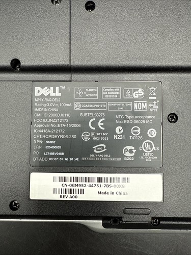 Dell GM952 Bluetooth Multimedia Control Full Size Keyboard Num Pad Y-RAQ-DEL2 - Picture 9 of 10