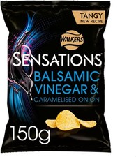 Walkers Sensations Balsamic Vinegar & Caramelised Onion Sharing Crisps 150G
