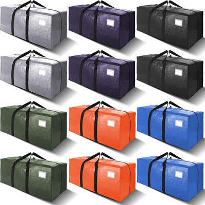 12 Pack Heavy Duty Extra Large Moving Bags W/Backpack Straps - Strong Handles &