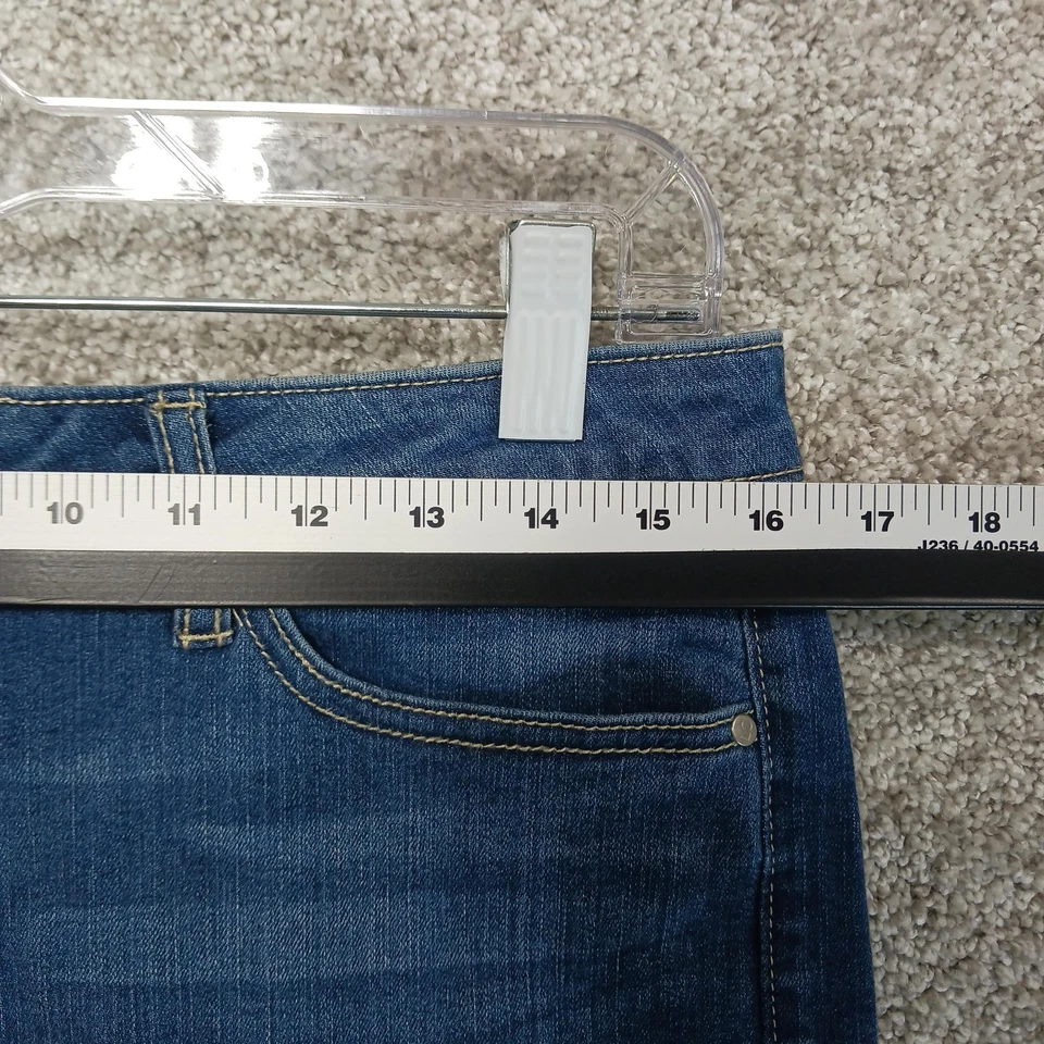 Shorts Lauren Conrad Feminino 12 Azul Denim Algemado Casual Cinco Bolsos Elástico - Imagem 3 de 4