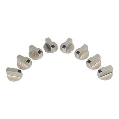 8er Set Metall Herdknöpfe 6 mm für Herde Backöfen Kochfelder Zinklegierung Si