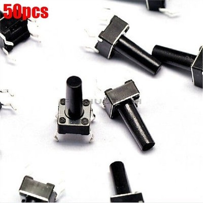 50Pcs Push Button 6X6X13MM Micro Switch New Ic rb *vv
