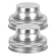 2Pcs Stainless Steel Mason Jar Shaker Lids for Cocktails Spice Storage