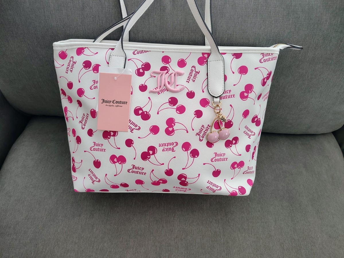 Juicy Couture チェリー柄ハンドバッグ Juicy Couture Cherry On Top Tote Bag Purse Brand New With Tags | eBay