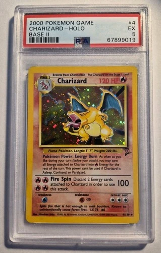 2000 Pokémon Charizard Holo Base Set 2 #4/130 PSA 5