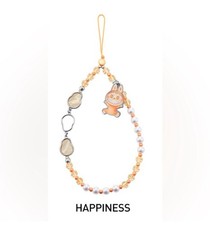 Authentic Big Into Energy Labubu Phone Charm HAPPINESS New, Sealed Bag US Seller