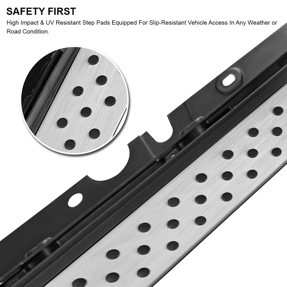 Fits 2007-2013 BMW X5 E70 Aluminum Side Step Bars Factory Style Running Boards - Изображение 4 из 4