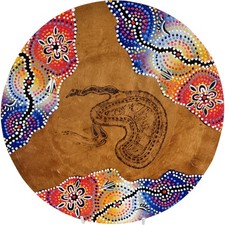 Pangerang Art Wooden Plate Australia David Roo Dryden Aboriginal Design Preloved