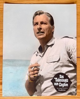 DAS TODESAUGE VON CEYLON / Lex Barker / Original EA Aushangfoto