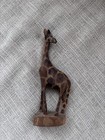 Wooden Giraffe Figurine Statue Hand Carved Painted African Safari 8” Tall — photo 4