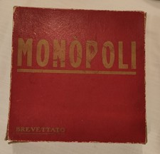 Monopoli vintage scatola rossa quadrata anni '40/50 completo di tutti i pezzi