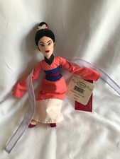 Disney Store Traditional Mulan Pink Bean Bag 11" Plush NEW New