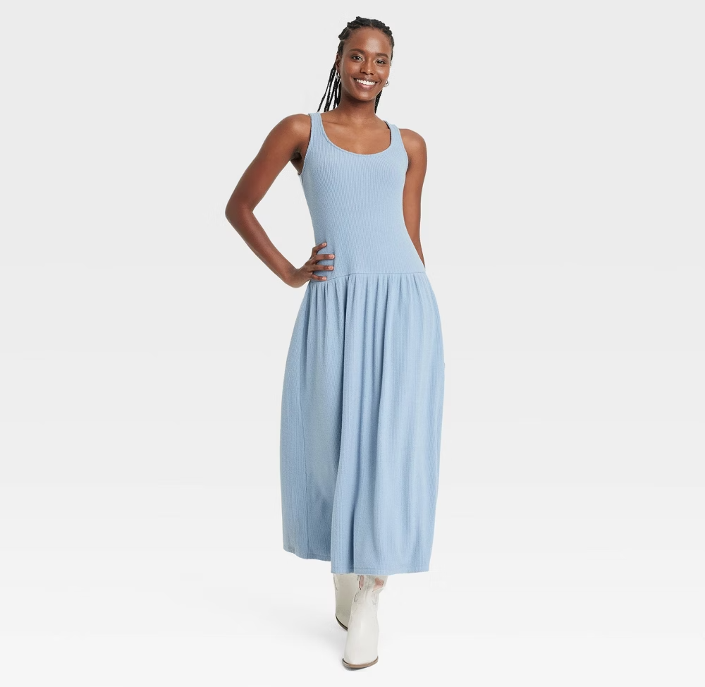 universal thread blue dress Universal Thread Women's Sleeveless Tiered Ruffle Maxi Dress Biggybargains