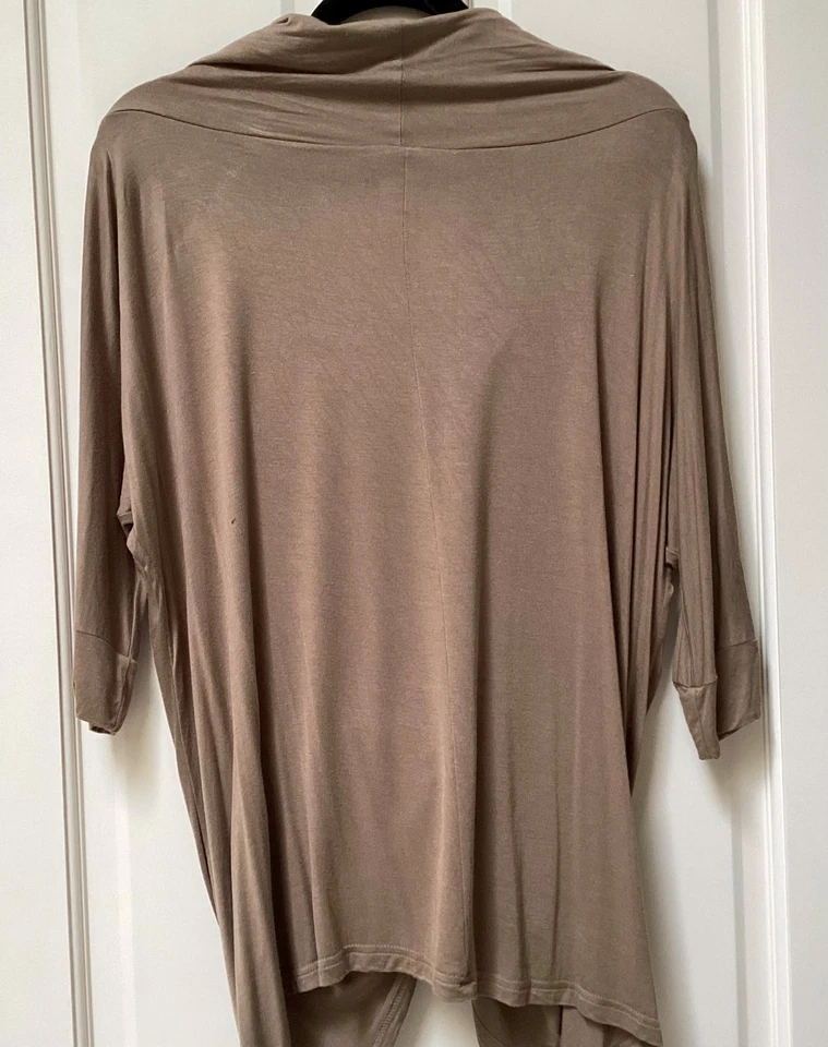 Suzanne Somers marrón moca 3 vías poncho túnica top, talla única Foto 3 de 4