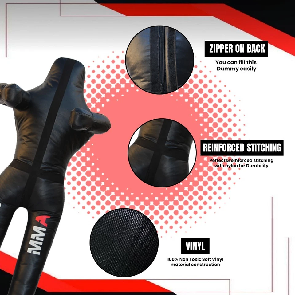 Манекен для метания и захвата дзюдо джиу-джитсу Bestzo MMA черный 70 (6 футов) - Изображение 4 из 4