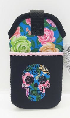 Gadget Gear Skull Neoprene Front Pocket Cell Phone Pouch W/ Coin Pocket