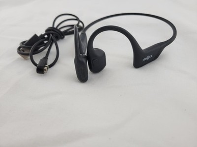 Shokz OpenRun Pro S810 Bone Conduction Open Ear Headphones Black Tested w/ Cable