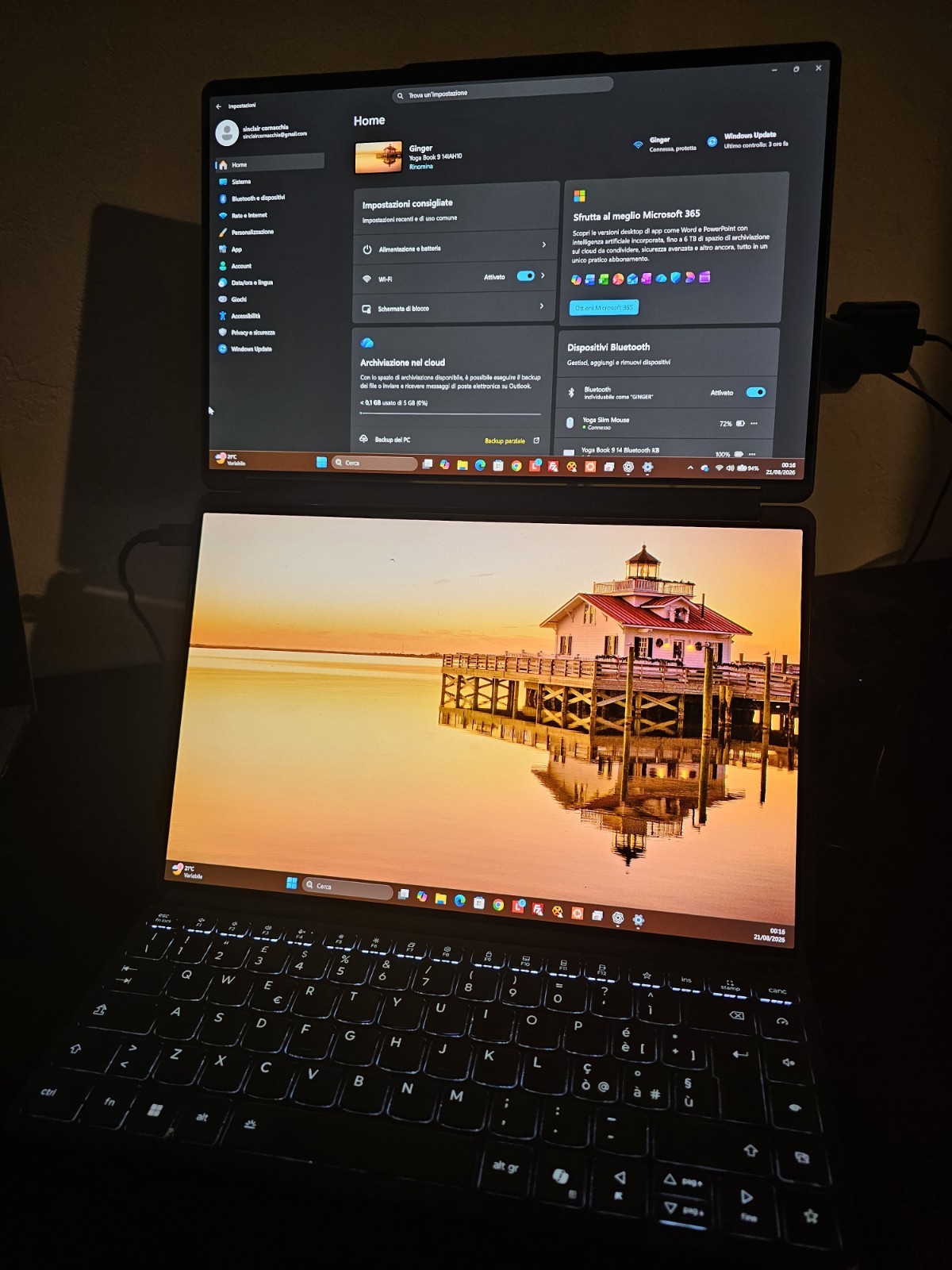 Lenovo Yoga 14,5" 2-in-1 Touch Core Ultra 7 32GB 1TB SSD. PRATICAMENTE NUOVO.