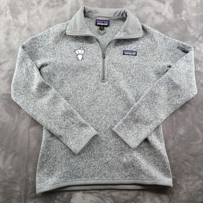 #ad #ad Patagonia Sweater Womens XS Gray Better Sweater 1 4 Zip Fleece Reddit Logo $54.99