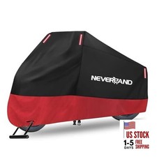 Motorcycle Cover Waterproof Outdoor, 300D Motorcycle Cover Heavy Duty L