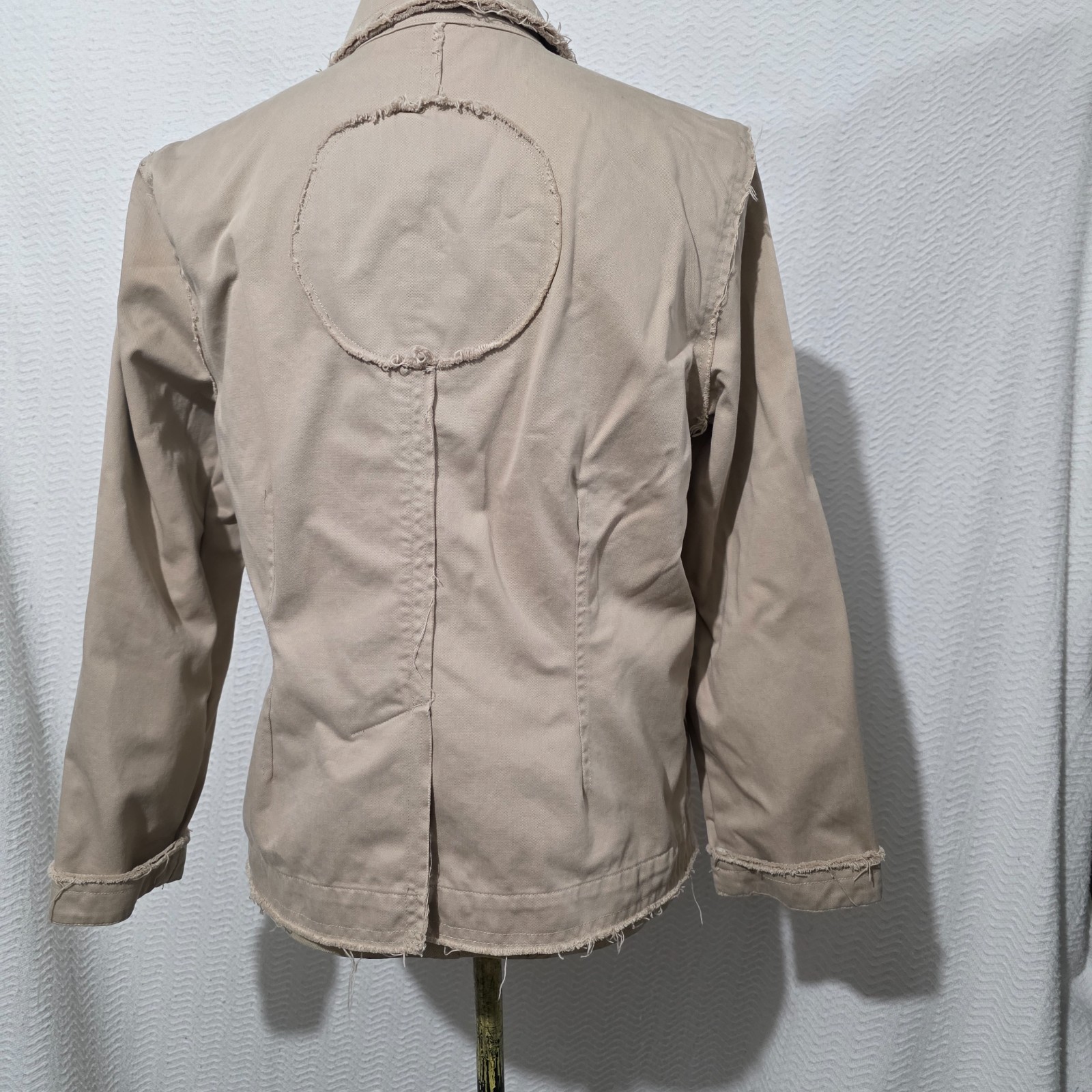 Chico's  Beige JACKET  Threads  Pattern Cotton Bl… - image 13