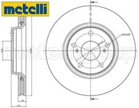2X Bremsscheibe Metelli 23-0978C 2 Bremsscheiben Vorderachse Vorne FüR Toyota
