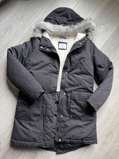 Youth Old Navy Black Sherpa Lined Faux Fur Hooded Coat- Size 18 XXL