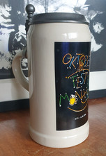 Boccale birra boccale Oktoberfest 1996 coperchio in latta Monson-Baumgart Morisken ballerino da sogno 1 L