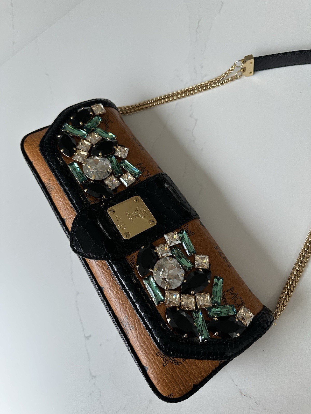 Bolso de hombro MCM Swarovski Crystal Special Edition | raro | original