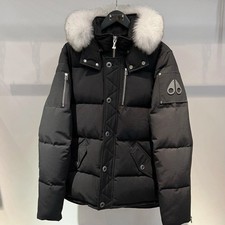 Herren  Moose Knuckles Parka Jacke S-2xl - Schwarz Mit Weiß Pelz