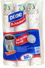Dixie Paper Perfectouch Hot Cups, 160 Count, 10 Ounce - FREE SHIPPING - NEW 
