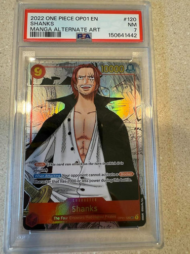 Shanks (Parallel Manga Alternate Art) graded PSA 7 for sale on eBay