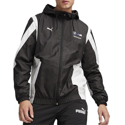 PUMA Bmw M Motorsport X Woven Full Zip Jacket Mens Black Casual Athletic Outerwe