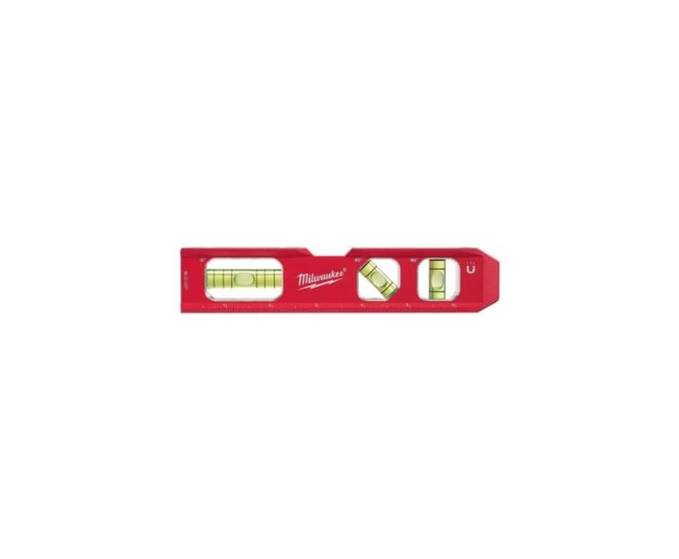 Milwaukee 7 in. Aluminum Magnetic Compact Torpedo Level 3 vial Gray