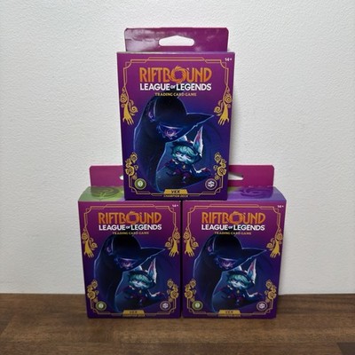 LOT OF 3 - Riftbound League of Legends TCG: Unleashed Champion Deck Vex