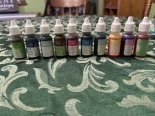 Lot of 10 Stampin Up Classic Ink Refill Bottles USED Close To Full