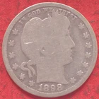1898 BARBER QUARTER DOLLAR SILVER COIN (25¢) 90% SILVER / 10% COPPER  (B-05)