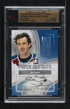 2010-11 ITG Ultimate Memorabilia 10th Edition Silver /9 Joe Sakic Patch Auto 0c3