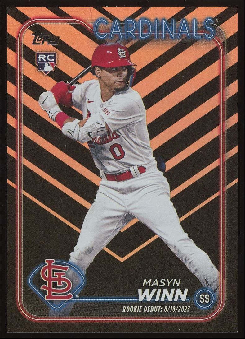 Masyn Winn Rookie #US272 2024 Topps Update Orange Black Holiday Foil Cardinals