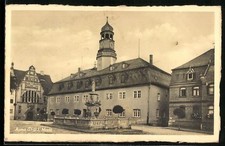 Auma i. Thür., Markt, Rathaus, Brunnen, Ansi...