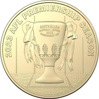 2023 AFL Premiership Season Cup Football Footy One Dollar Coin $1 Australia UNC
