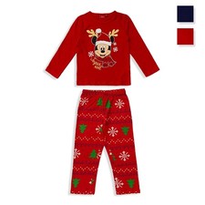 Pyjama De Noël Disney MICKEY MOUSE Longues Manches En Coton Enfant 5573