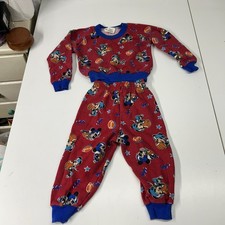 VTG Disney Babies Mickey Mouse 2 Piece Football Jogging Suit READ