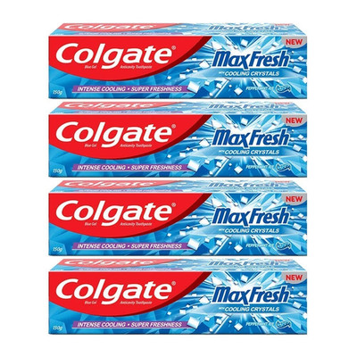 Colgate MaxFresh Breath Freshener Toothpaste, Whiter Teeth-4 X 150 gm