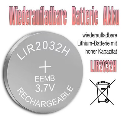 Akku LIR2032H-70mAh- Akku Li-Ion Knopfzelle Wiederaufladbar 3,7V