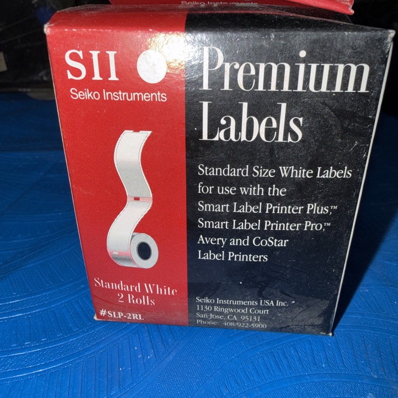 Seiko Instruments White Address Labels for Smart Label Printers (SLP-2RL) New