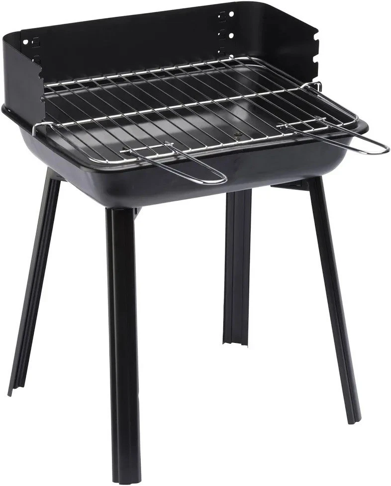Grill Chef PortaGo Charcoal Barbecue Grill Rectangular Foldable Portable Black