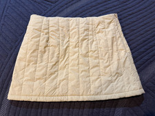 Women's CIDER Light Yellow Side Zip Puffer Mini Skirt Size L/XL x 15" length